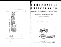 Caeremoniale Episcoporum 1948