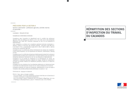Répartition Des Sections D'inspection Du Travail Du Calvados
