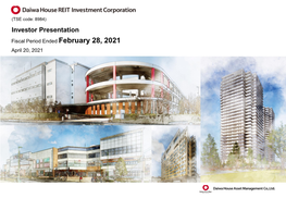 Investor Presentation Fiscal Period Ended February 28, 2021 April 20, 2021 Table of Contents