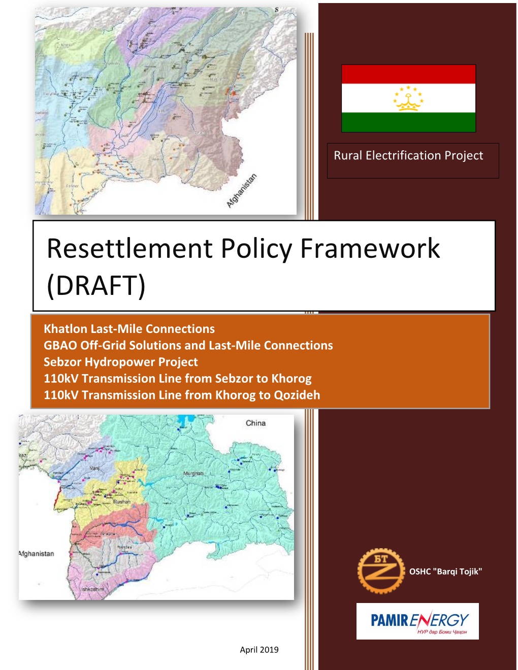 Resettlement Policy Framework (DRAFT)