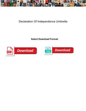 Declaration of Independence Umbrella