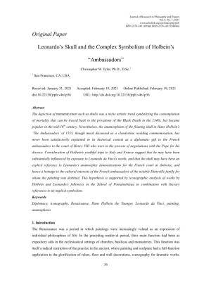 Original Paper Leonardo's Skull and the Complex Symbolism Of
