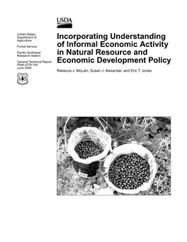 Incorporating Understanding of Informal Economic Activity in Natural Resource and Economic Development Policy