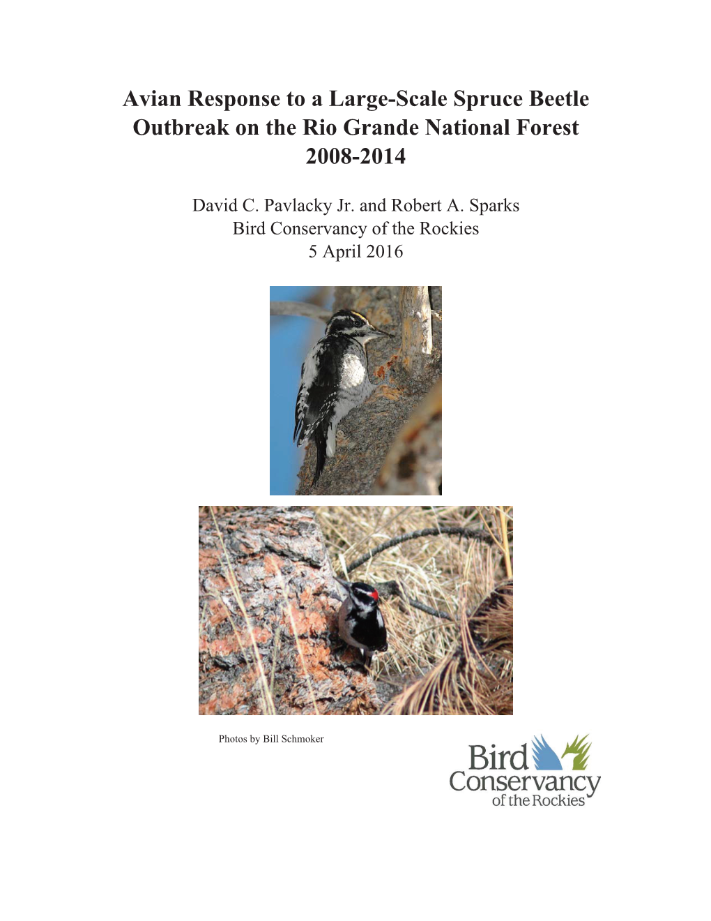 Avian Response to a Large-Scale Spruce Beetle Outbreak on the Rio Grande National Forest 2008-2014