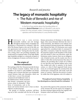The Legacy of Monastic Hospitality