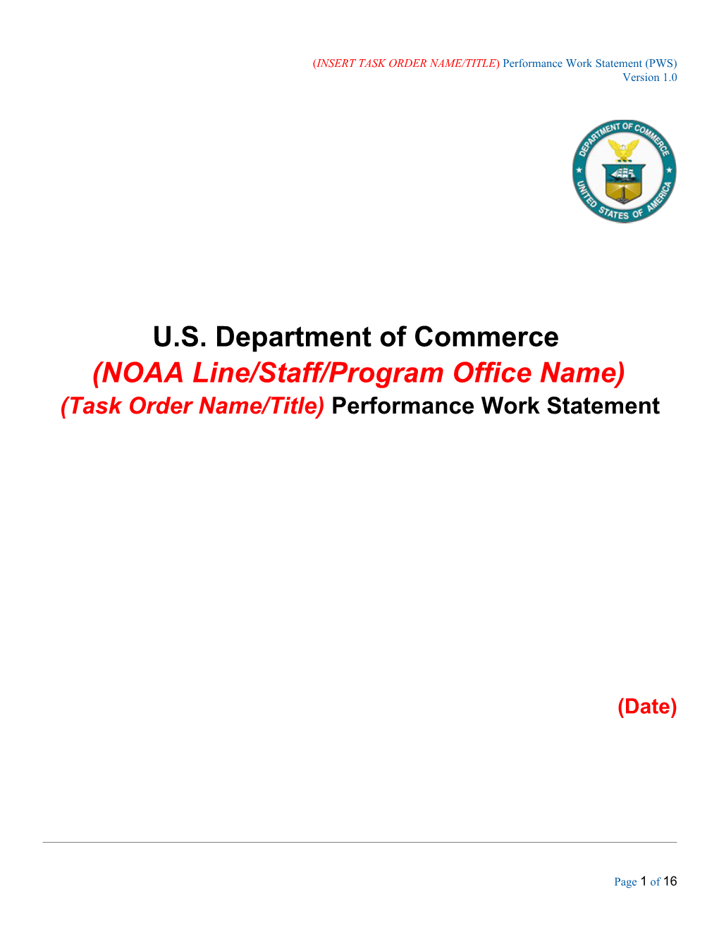 NLKNPO Noaalink Peformance Work Statement(PWS)Template