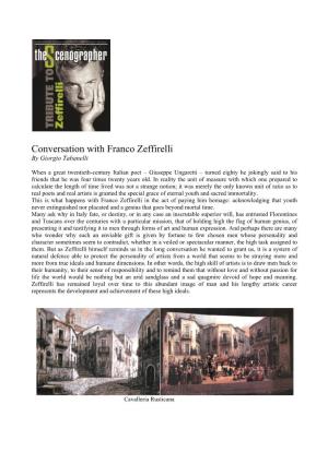 Conversation with Franco Zeffirelli by Giorgio Tabanelli