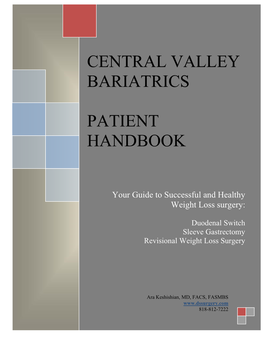 Central Valley Bariatrics' Patient Handbook