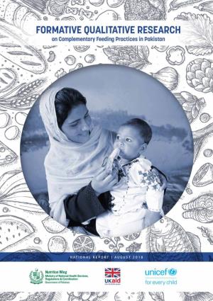 Formative Qualitative Report on Complementary Feeding Practices in Pakistan.Pdf