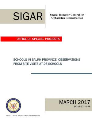 March 2017 Sigar-17-32-Sp
