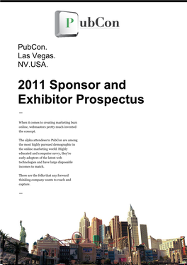 Pubcon Exhibitor Prospectus