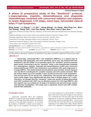 Protocol, L-Asparaginase, Cisplatin, Dexamethasone