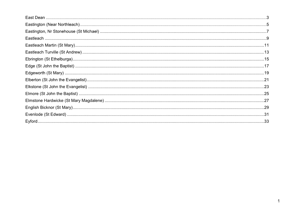 Parish Register Guide Entries for Painswick, Harescombe, Haresfield, Brookthorpe