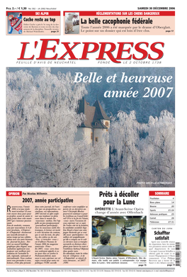 Edition Du 30 Décembre 2006