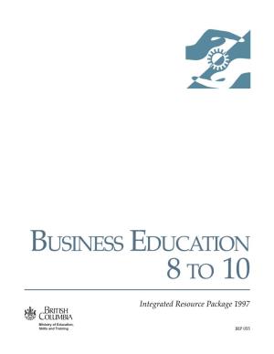 Business Education 8 to 10