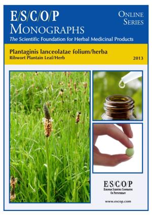 Monographs the Scientific Foundation for Herbal Medicinal Products
