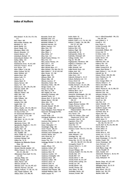 Index of Authors