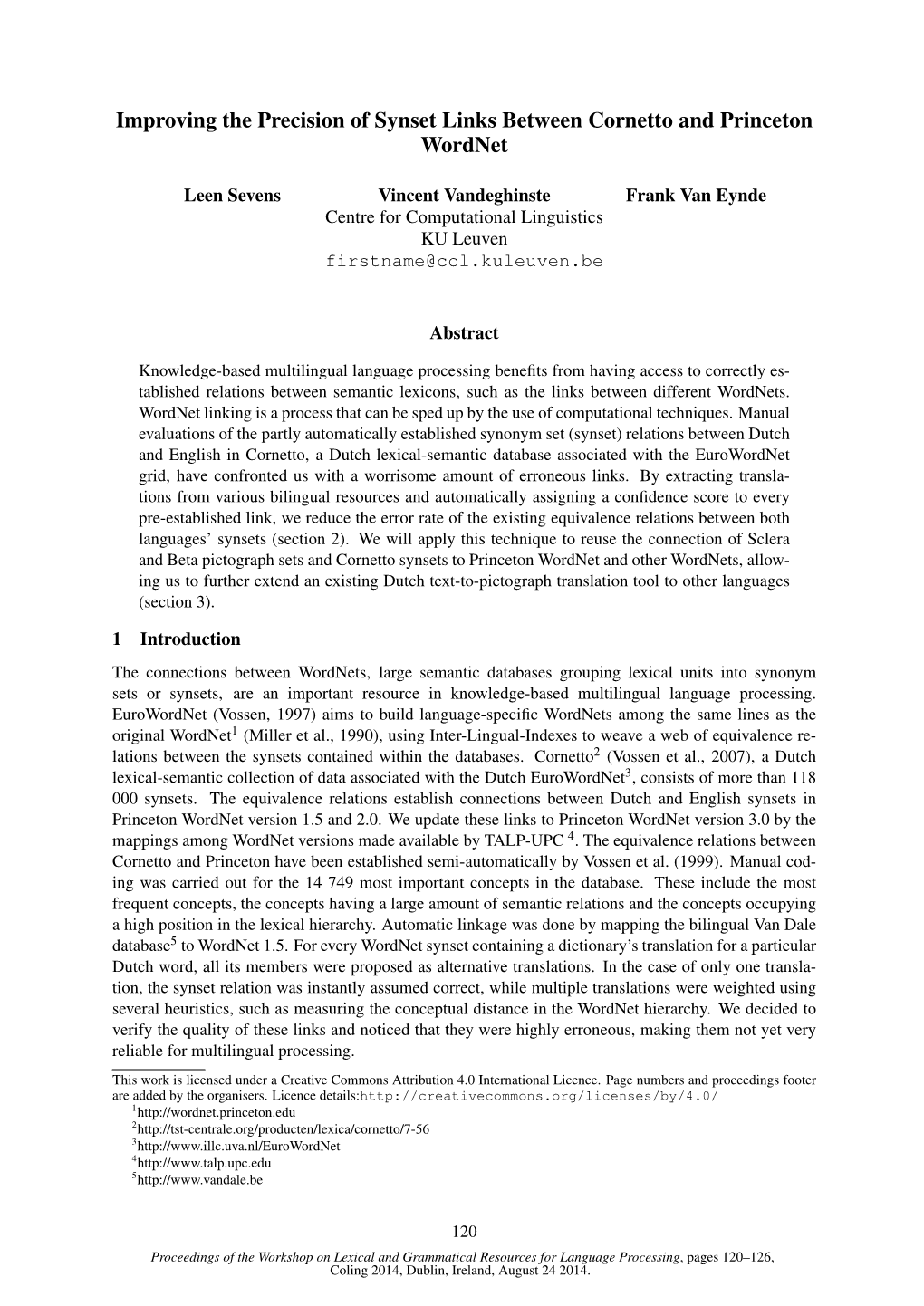 Improving the Precision of Synset Links Between Cornetto and Princeton Wordnet