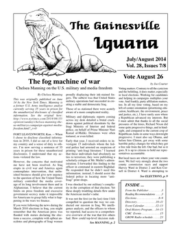 The Gainesville Iguana July/August 2014 Vol