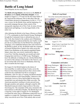 Battle of Long Island - Wikipedia