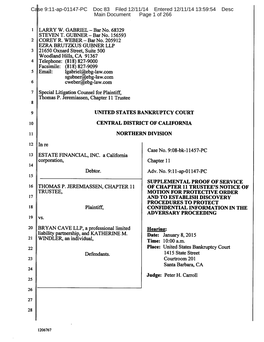 Case 9:11-Ap-01147-PC Doc 83 Filed 12/11/14 Entered 12/11/14 13:59:54 Desc Main Document Page 1 of 266