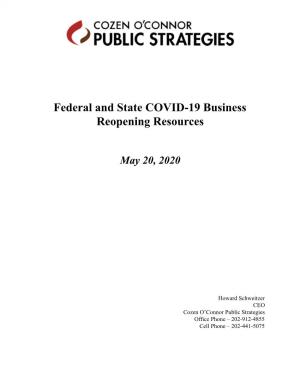 Federal and State COVID-19 Business Reopening Resources