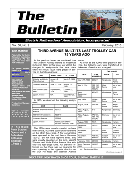The Bulletin THIRD AVENUE BUILT ITS LAST TROLLEY CAR