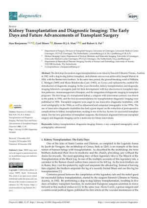 Kidney Transplantation and Diagnostic Imaging: the Early Days and Future Advancements of Transplant Surgery