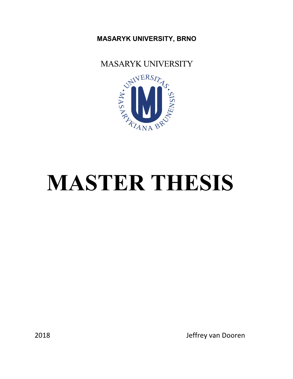 Master Thesis