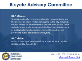 Bicycle Advisory Committee