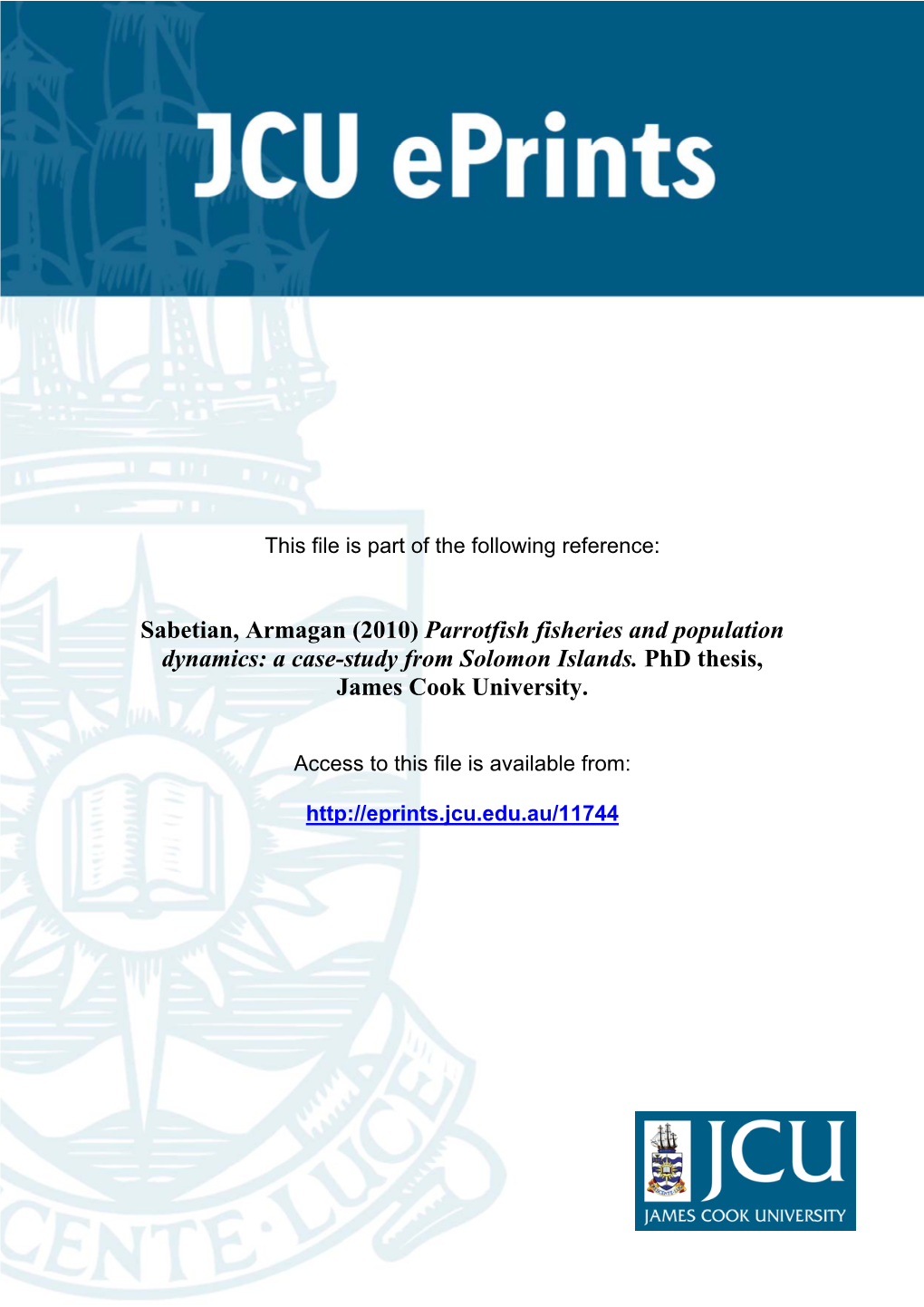 Parrotfish Fisheries and Population Dynamics: a Case-Study from Solomon Islands