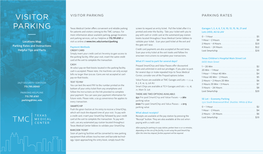 Visitor Parking Parking Rates