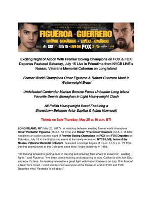 Exciting Night of Action with Premier Boxing Champions on FOX & FOX