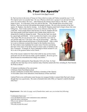St. Paul the Apostle1 by Kenneth John Paul Pomeisl2