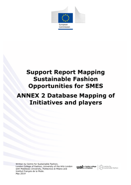 Support Report Mapping Sustainable Fashion Opportunities for SMES ANNEX 2 Database Mapping Of