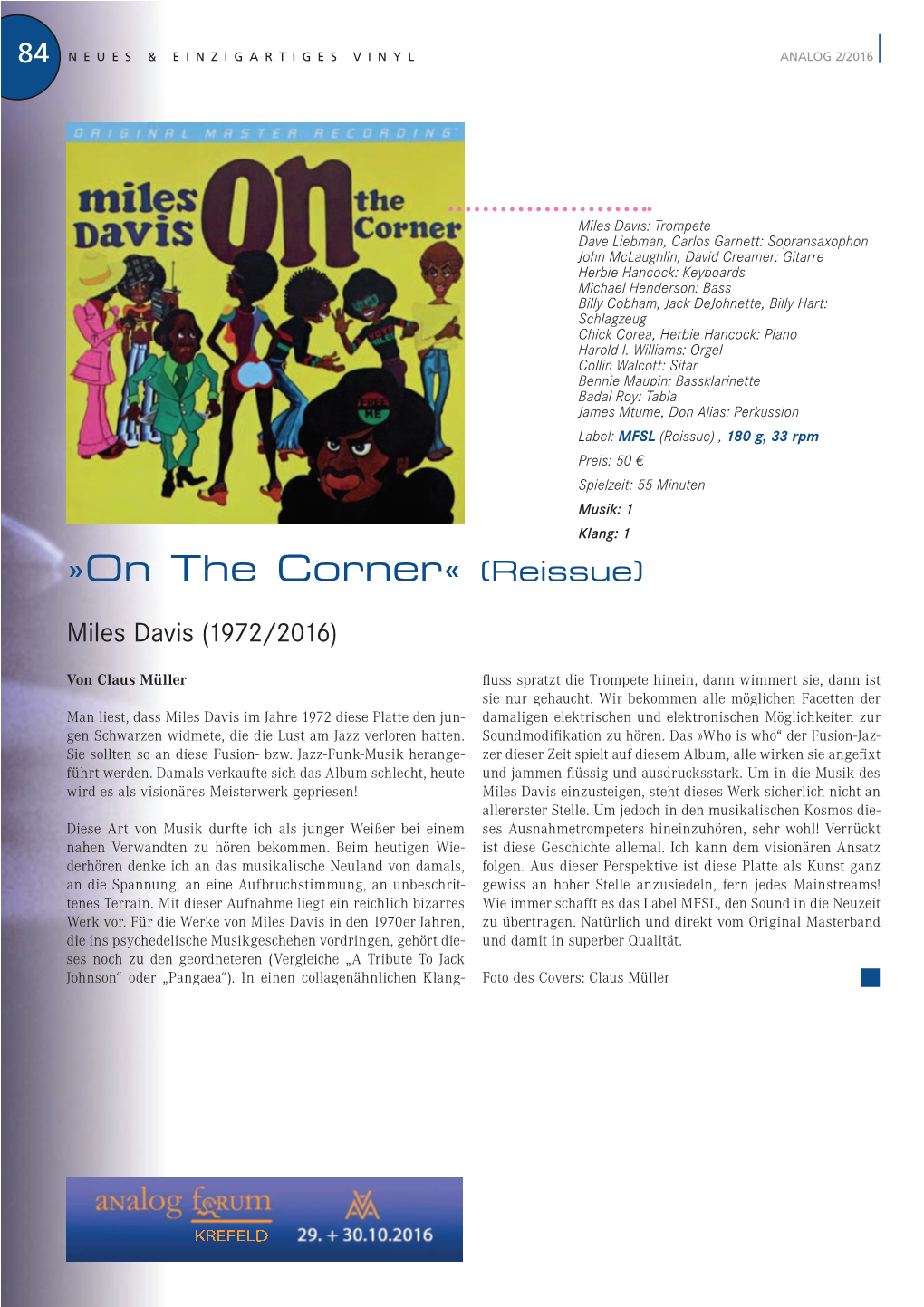 On the Corner« (Reissue)