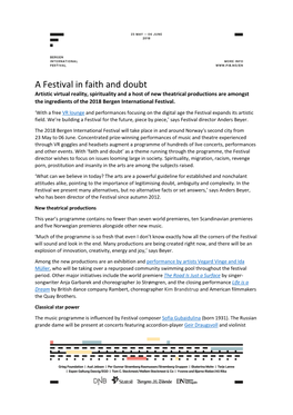 Press Release 26.02.18 a Festival in Faith and Doubt