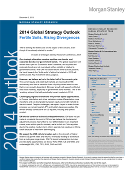 2014 Global Strategy Outlook Morgan Stanley & Co