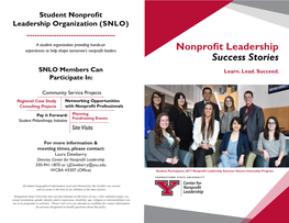 Nonprofit Leadership Success Stories
