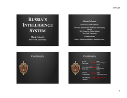Russia's Intelligence System