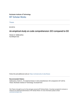 An Empirical Study on Code Comprehension: DCI Compared to OO