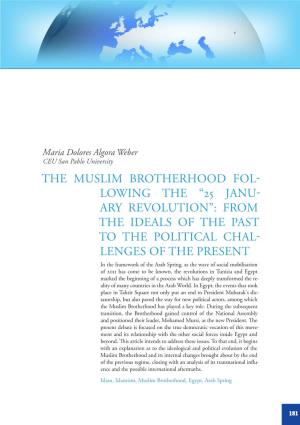 The Muslim Brotherhood Fol- Lowing the “25 Janu- Ary Revolution”