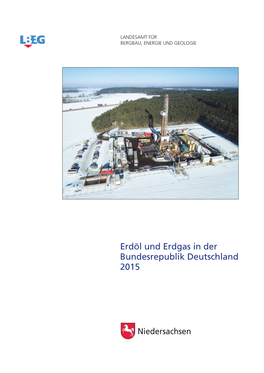 Erdöl Und Erdgas in Der Bundesrepublik Deutschland 2015