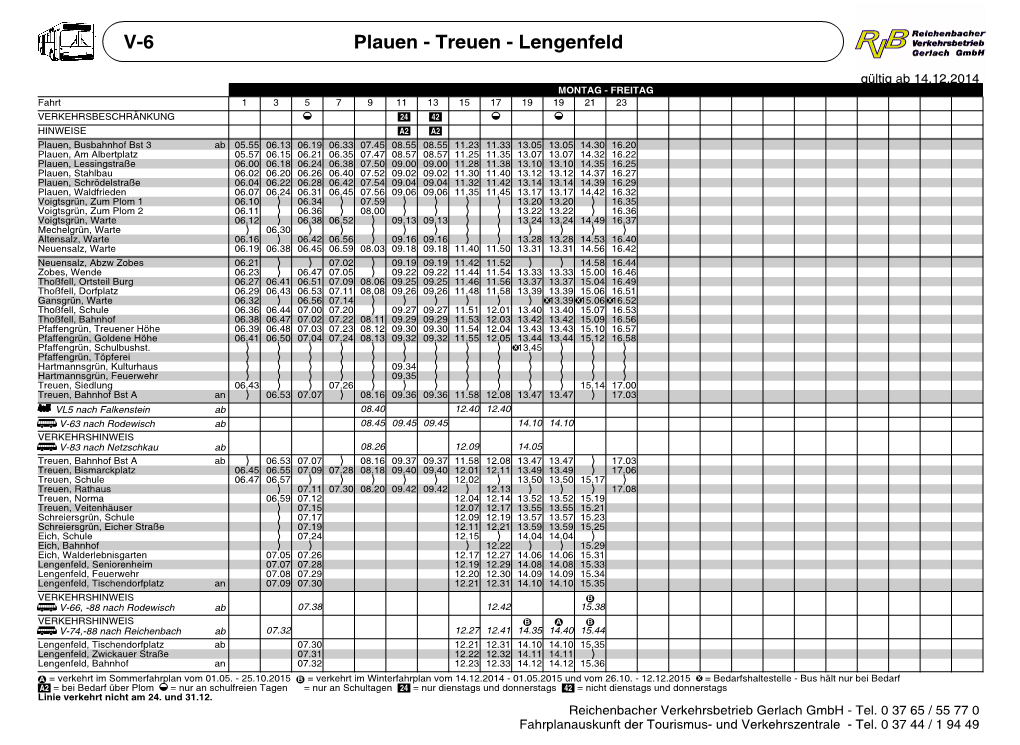 V-6 Plauen - Treuen - Lengenfeld