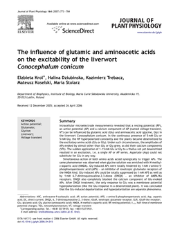 The Influence of Glutamic and Aminoacetic Acids on the Excitability