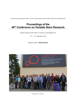 Proceedings of the 46Th Conference on Variable Stars Research