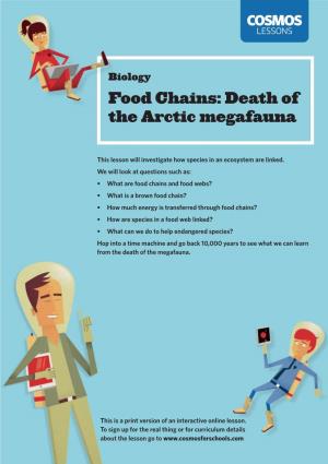 Food Chains: Death of the Arctic Megafauna