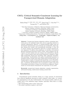 CSCL: Critical Semantic-Consistent Learning for Unsupervised Domain Adaptation