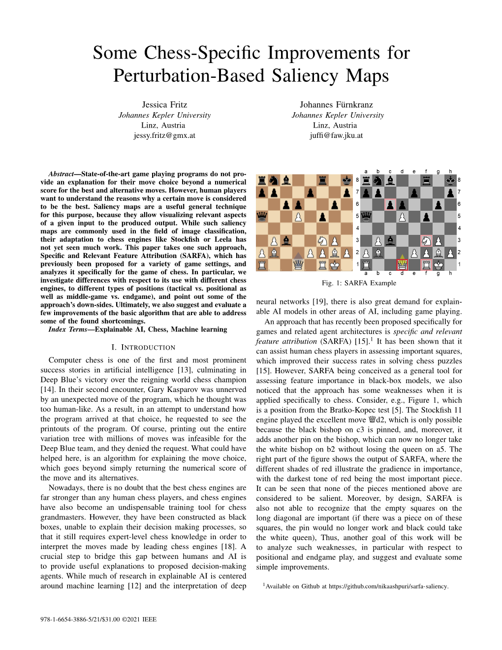 Some Chess-Specific Improvements for Perturbation-Based Saliency Maps