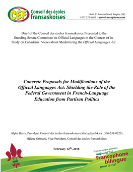 Shielding the Role of the Federal Government in French-Language Education from Partisan Politics